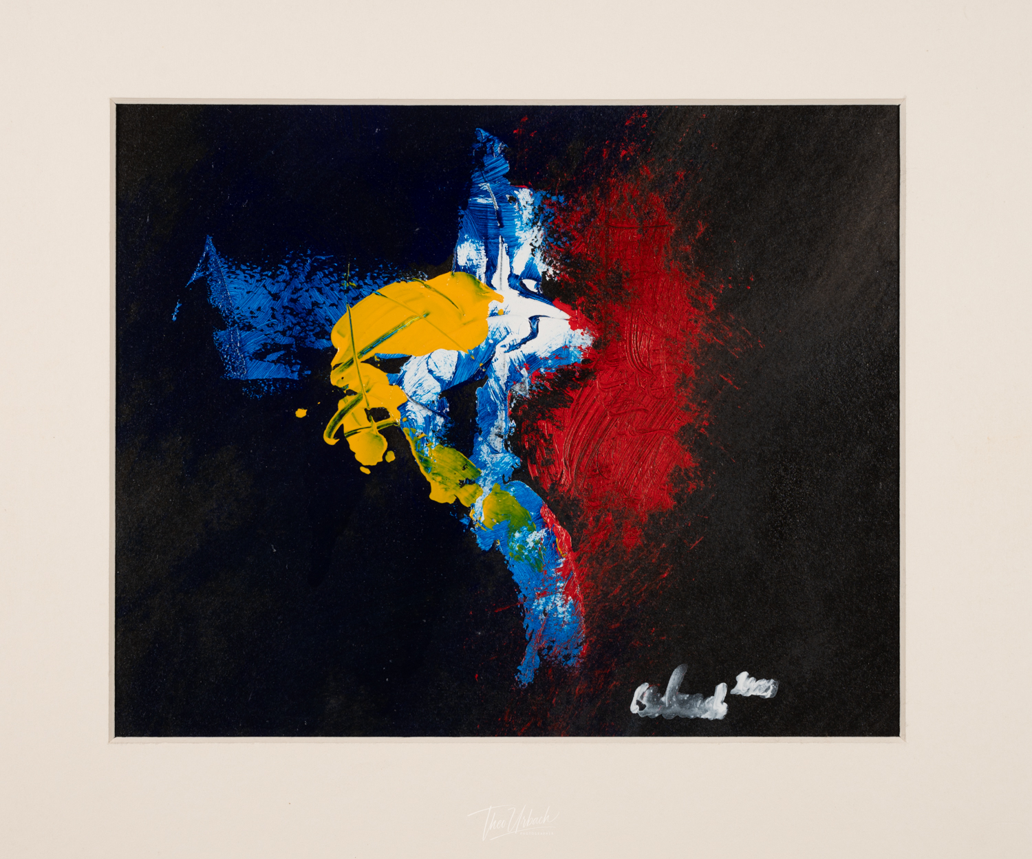 Kunstwerk Urbach 1 Acryl op papier - Theo Urbach